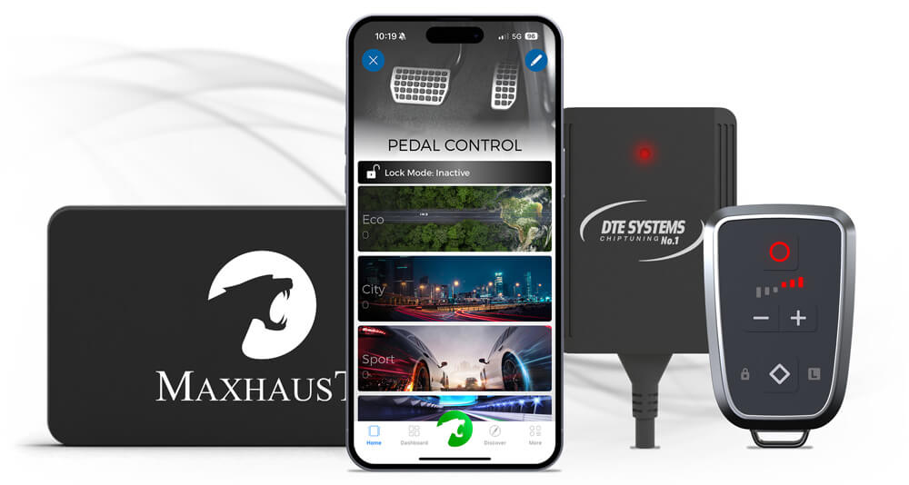 DTE PedalBox with Maxhaust Bridge and app