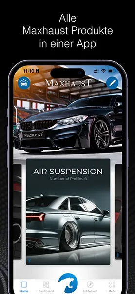 Alle Maxhaust-Produkte in einer App