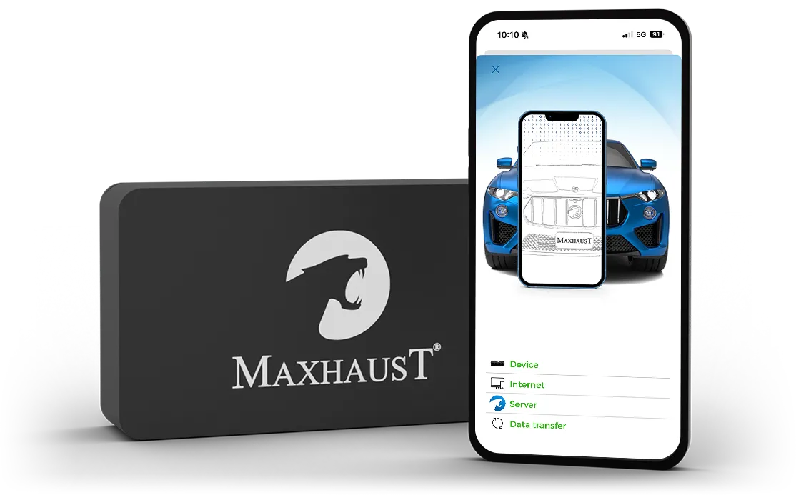 Maxhaust Bridge с приложението на смартфон